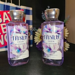 Two Brand New Frosted Snow Blossom Shower Gels